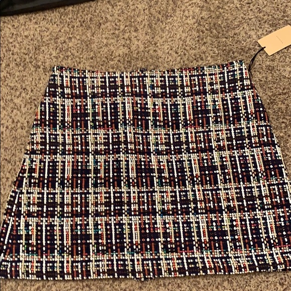 Navy skirt new with Multi color thread throughout - Picture 1 of 3